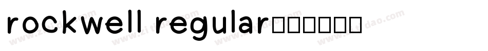 rockwell regular字体转换